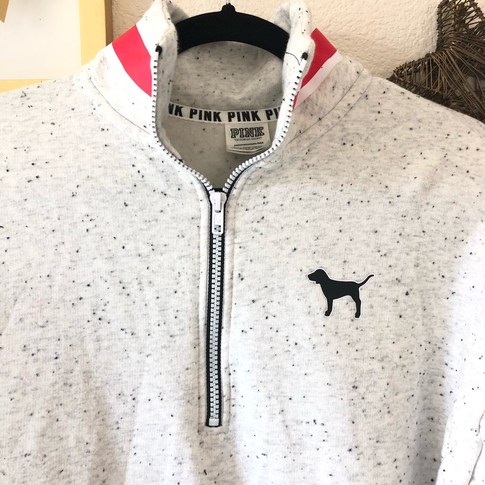 🎉HOST PICK🎉 VS PINK white half zip spirit jersey - Picture 2 of 6